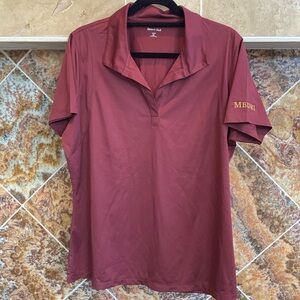 Women’s Meiomi Wine Maroon Golf Shirt Size XL NWOT